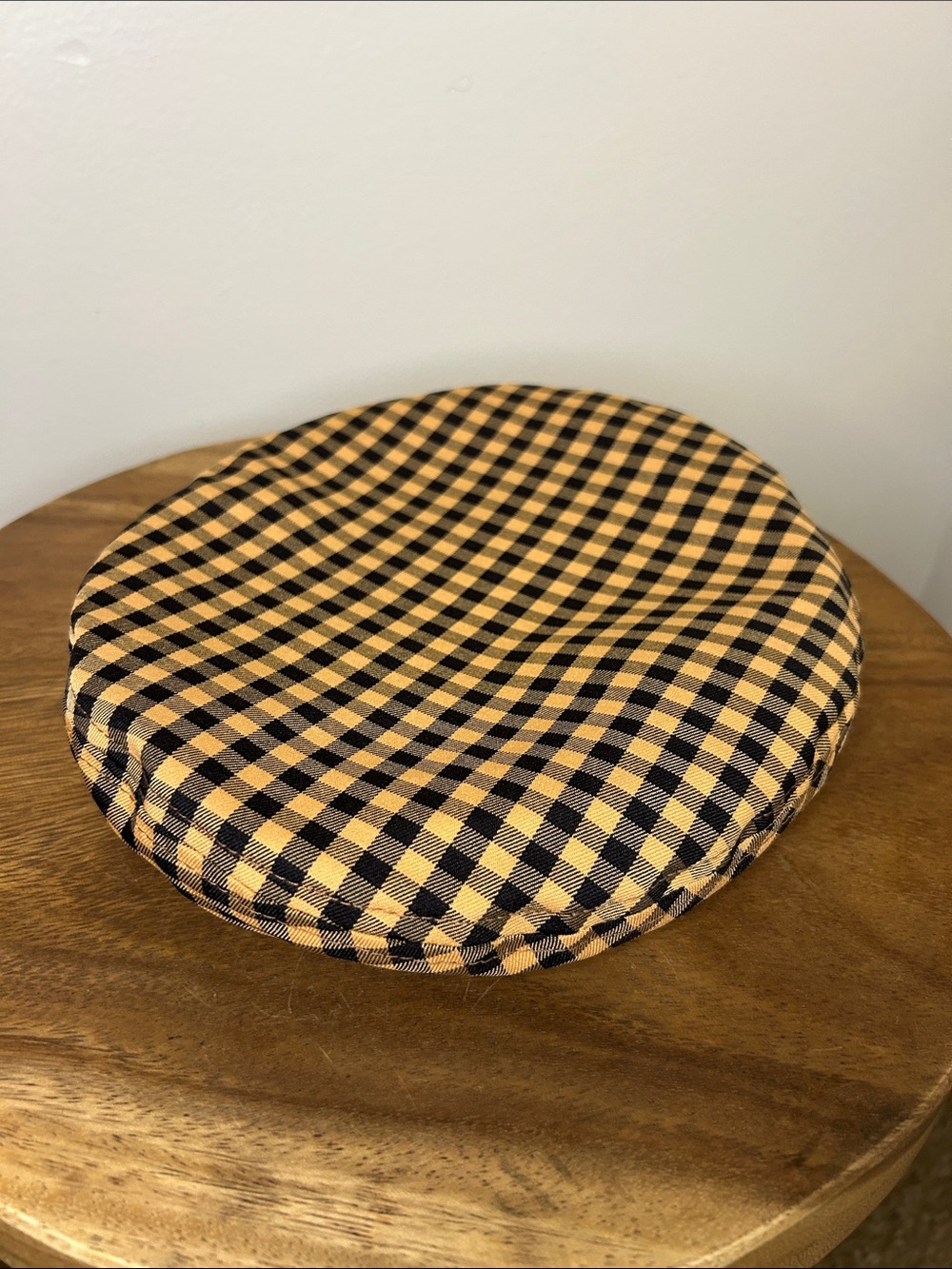 NWT Brixton Fiddler Beret Cap Hat Gingham Plaid Yellow Black NEW, Medium